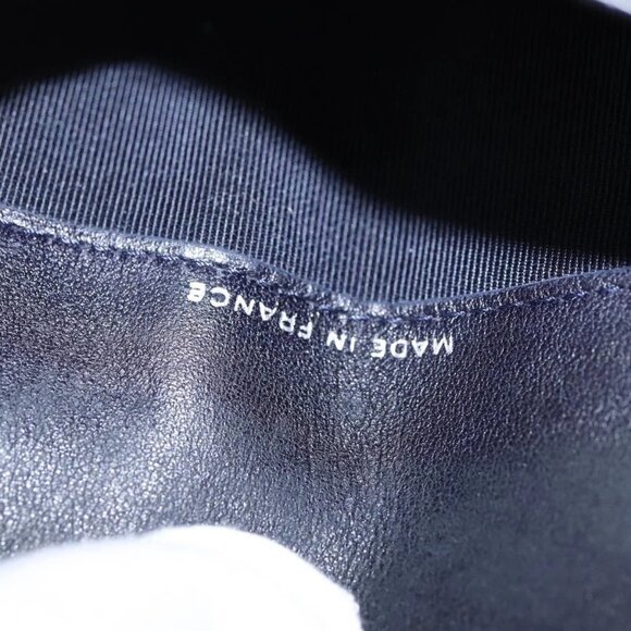 CHANEL Matelasse COCO Mark Long Wallet Leather Black CC Auth 144624 - Picture 13 of 16